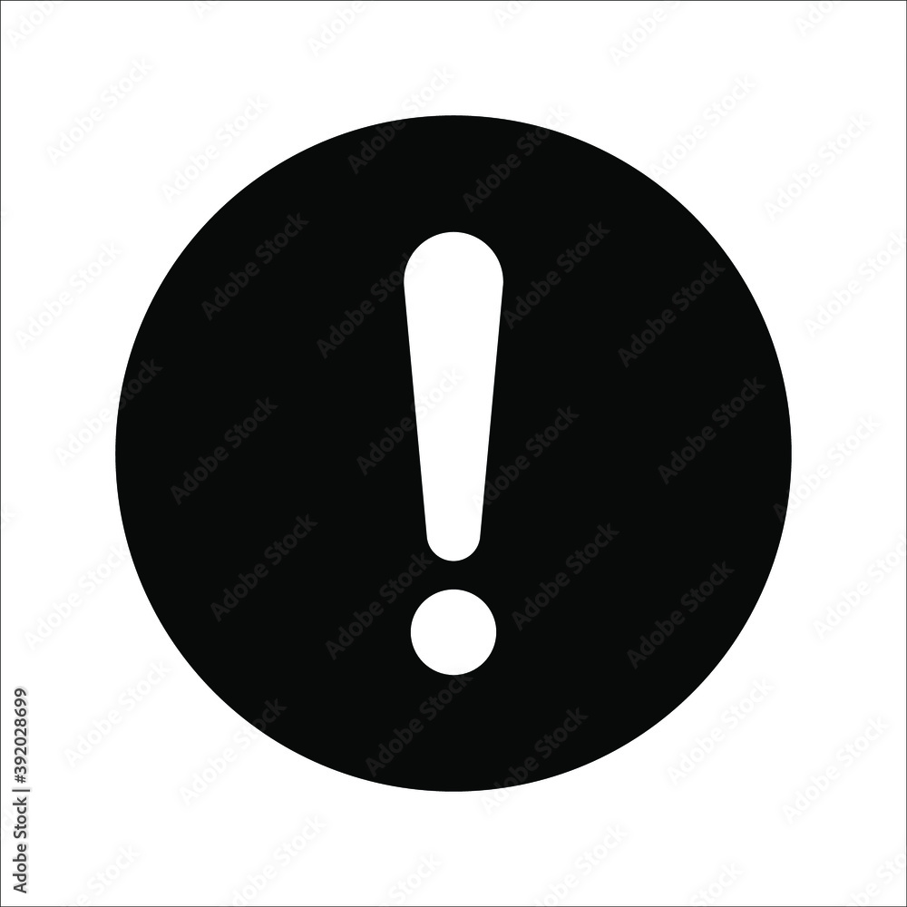 Poster warning icon vector modern design in trendy style for web site and mobile app.