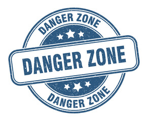 danger zone stamp. danger zone label. round grunge sign