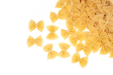 Fototapeta premium some farfalle pasta forming a background pattern
