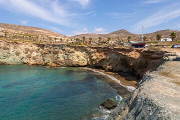 Fototapeta na wymiar Rocky coast in on the north side of the island of Ios. Greece.