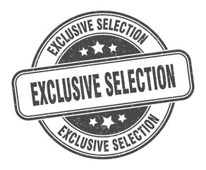 exclusive selection stamp. exclusive selection label. round grunge sign