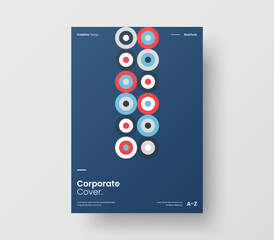 Vertical corporate identity A4 report cover. Abstract geometric vector business presentation design layout. Amazing company front page illustration brochure template.