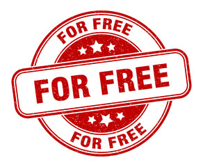 for free stamp. for free label. round grunge sign