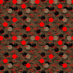 Seamless backdrop with circles, hand drawn abstract pattern for wallpapers, creative ideas