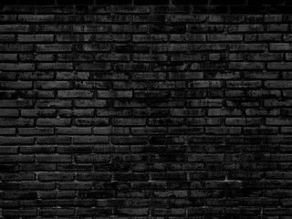 Antique brick wall black and white of texture and wallpaper,may use to interior design