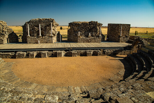 View of reconstructed Roman theater and forum of Regina Tordulorum