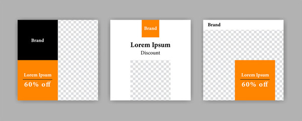 Modern Social Media banner template can be edited. Anyone can use this design easily. Promotional web banners for social media. Elegant sale and discount promo - Vector.