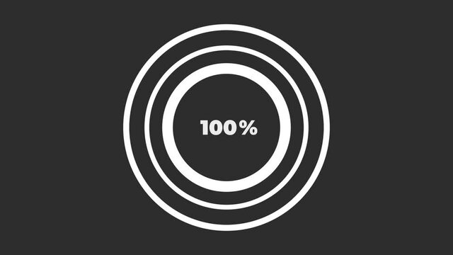 Circle percentage diagrams meter from 0 to 100 ready-to-use for web design, user interface UI or infographic.