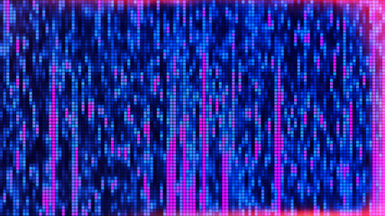 Led squared abstract pattern background for data, techno, retro template