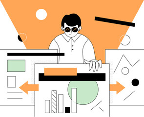 Task management - modern flat design style illustration