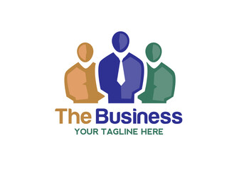 Creative friendship people concept vector logo design. Teamwork concept illustration. Social media logo vector