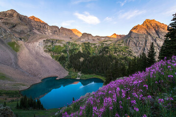 Scenic view of lake against mountains