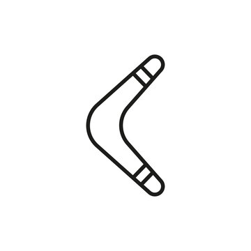 Boomerang icon. Vector outline icon with editable stroke
