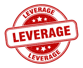 leverage stamp. leverage label. round grunge sign