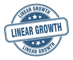 Fototapeta premium linear growth stamp. linear growth label. round grunge sign