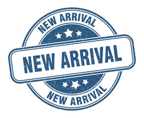 new arrival stamp. new arrival label. round grunge sign
