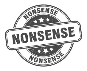 nonsense stamp. nonsense label. round grunge sign