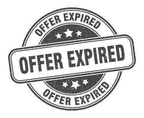 offer expired stamp. offer expired label. round grunge sign