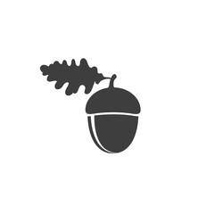 Acorn icon. vector symbol signin modern flat style 