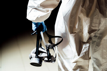 military man with his protective glasses on a mission to prevent the spread of covid19