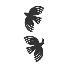 Dove, a symbol of peace and purity. The biblical symbol of the Holy Spirit.