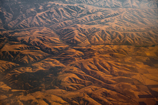 Above a Bizarre Landscape From A Plane