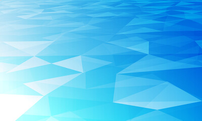 Abstract blue perspective polygonal style.