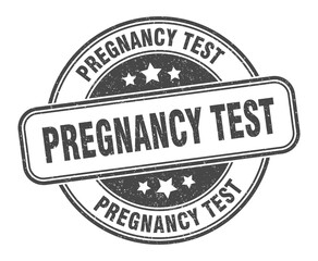 pregnancy test stamp. pregnancy test label. round grunge sign