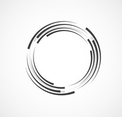Abstract Lines in Circle Form, Design element, Geometric shape,