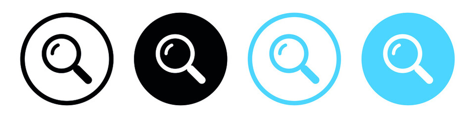 Magnifier icon, Search magnifying glass sign for apps and websites