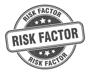 risk factor stamp. risk factor label. round grunge sign