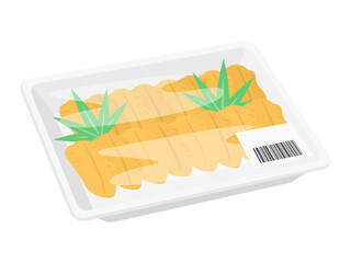 パックに入ったウニのイラスト