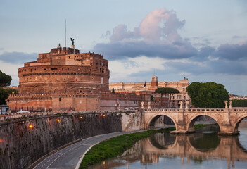 Mausoleum of Hadrian known as Castel Sant Angelo in Rome Italy