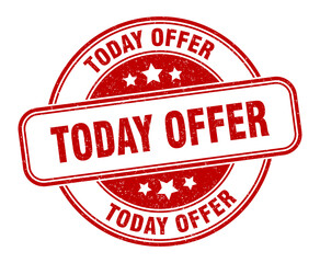 today offer stamp. today offer label. round grunge sign