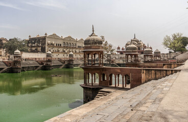 Fototapeta premium lake at the city palace in Alwar