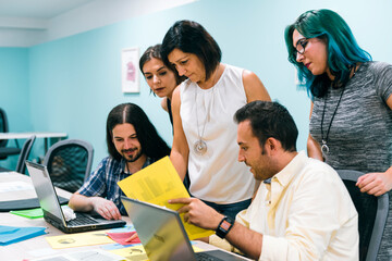 Business people working in a coworking office