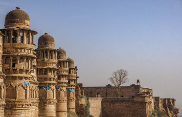 Fort Gwalior and Mans Singh Palace, India