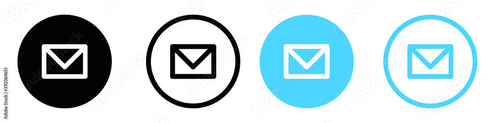 Aufkleber mail icon . web icon set, Message envelope line art icon for apps and websites