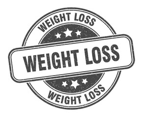 weight loss stamp. weight loss label. round grunge sign