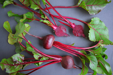 Raw ripe red beets.Healthy food.