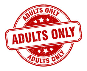 adults only stamp. adults only label. round grunge sign