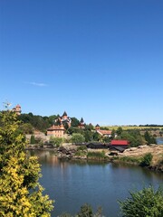 Fototapeta premium village on the lake