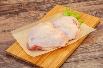 Raw chicken hip for cooking