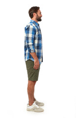 Casual  man side view