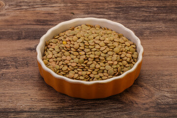 Vegan cuisine - Dry lentil heap