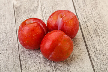 Ripe sweet tasty red plum