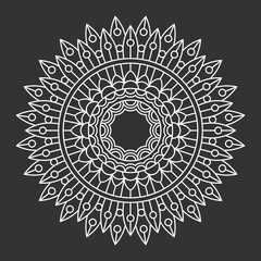 Laser cutting mandala design. -  Vector.