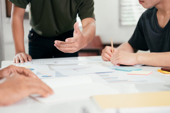 Young startup businessmen teamwork brainstorming