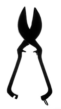 black shears isolated on white clip art preview