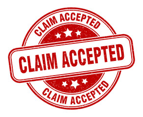 claim accepted stamp. claim accepted label. round grunge sign